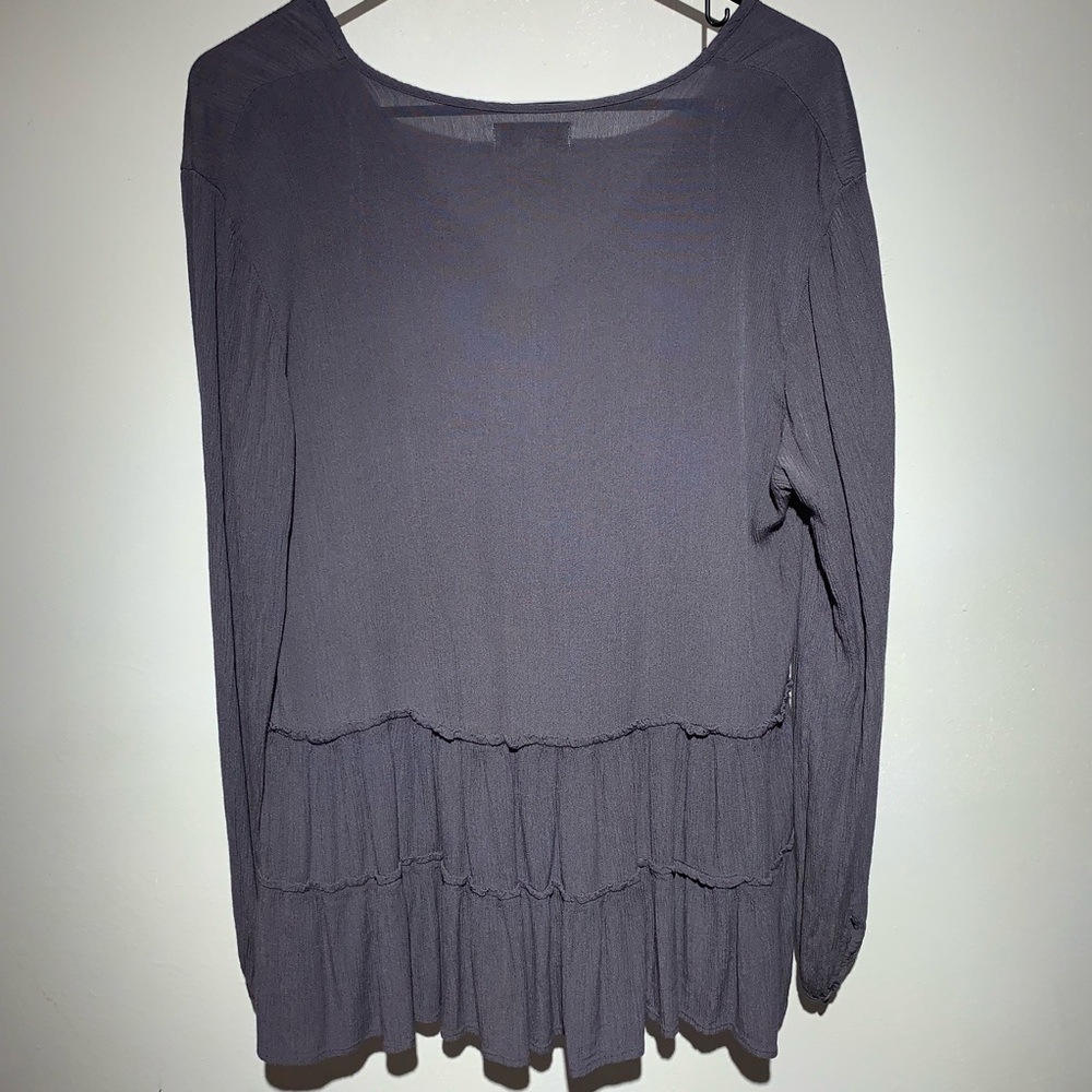 Long Sleeve Ruffled Top - Picture 3 of 5